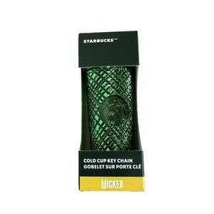 Wicked Starbucks 2024 Emerald City Cold Cup Keychain - Green Limited Edition